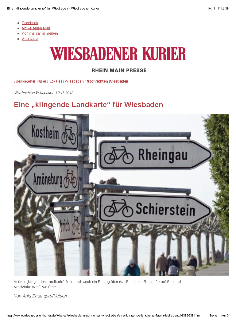 Eine „klingende Landkarte“ für Wiesbaden - Wiesbadener Kurier_Seite_1
