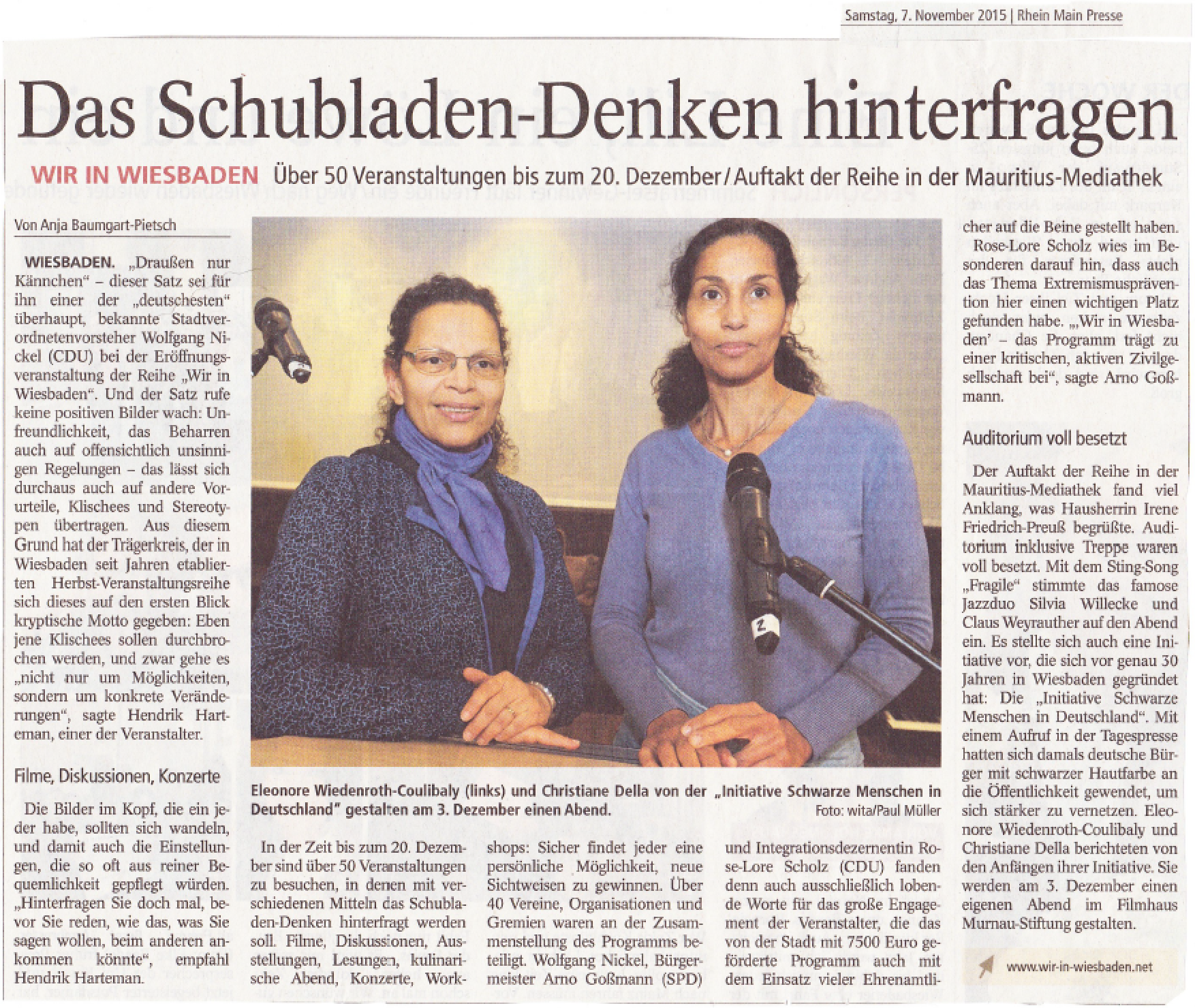 Wiesbadener Kurier vom 7.11.2015
